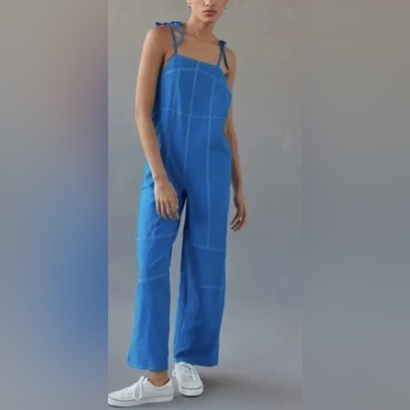 Very J Blue indigo Size Large Jumpsuit NWOT - Picture 1 of 9